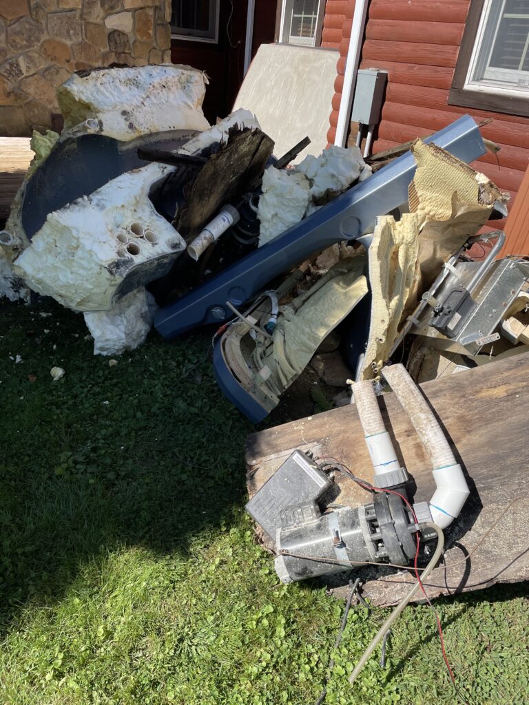 Hot tub demolished in greensburg pa